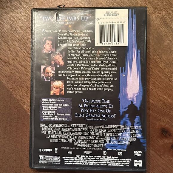 “People I Know” DVD starring Al Pacino, Kim Basinger and Tea Leoni! - Picture 2 of 5